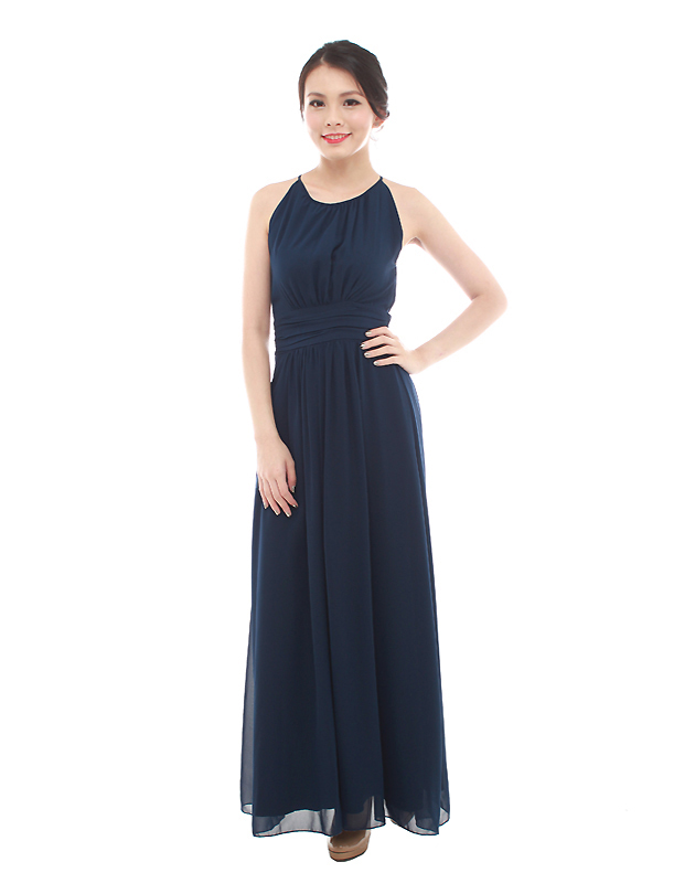 Ava Maxi Dress in Navy Blue